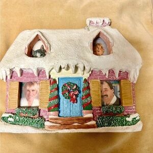 Festive Holiday House Picture Frame